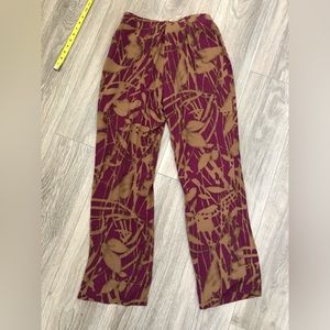 Double layer 100% silk pants trousers purple